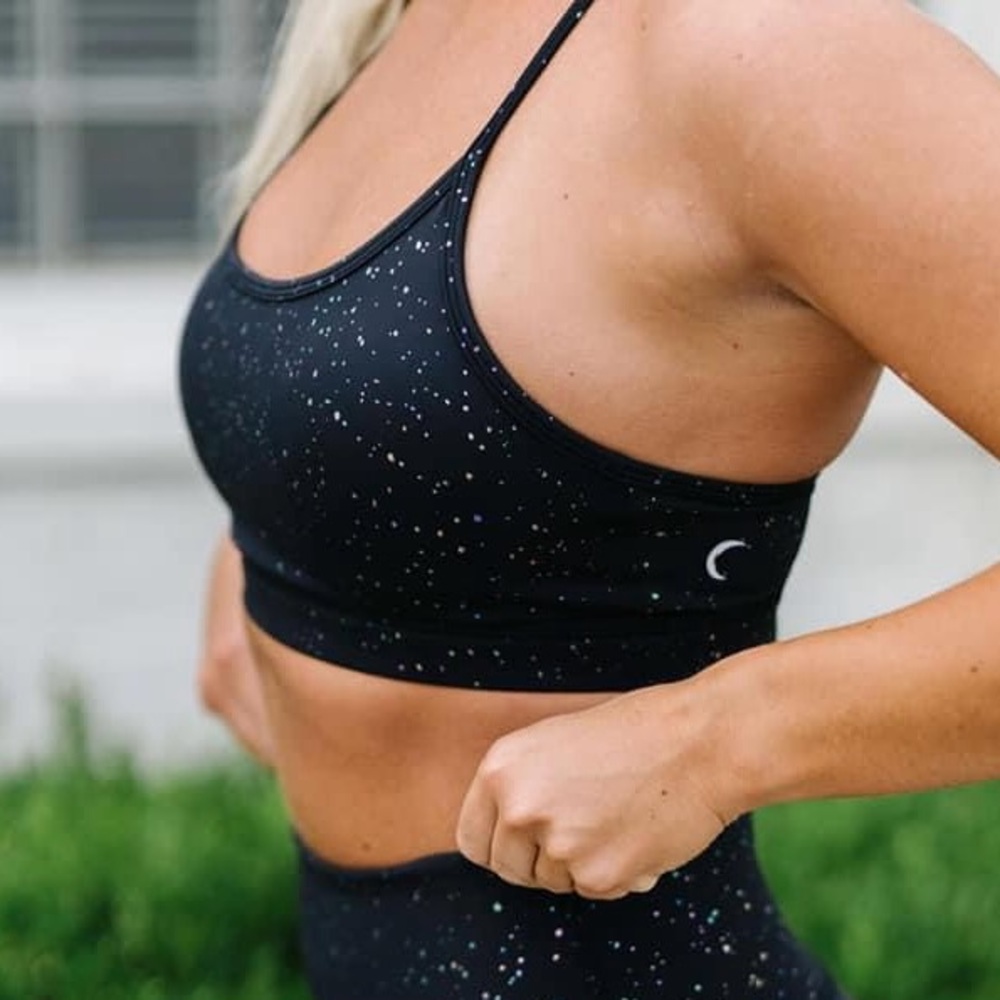 Zyia Active Black Reflective Mirage Brilliant Sports Bra